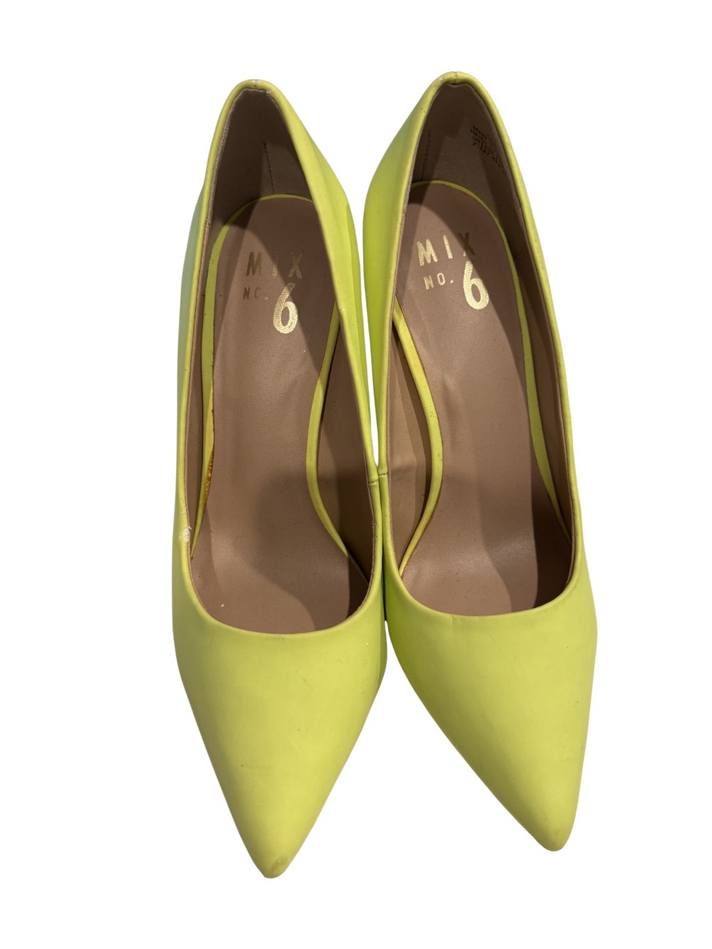Mix No. 6 Neon Lime Pointed-Toe Pumps